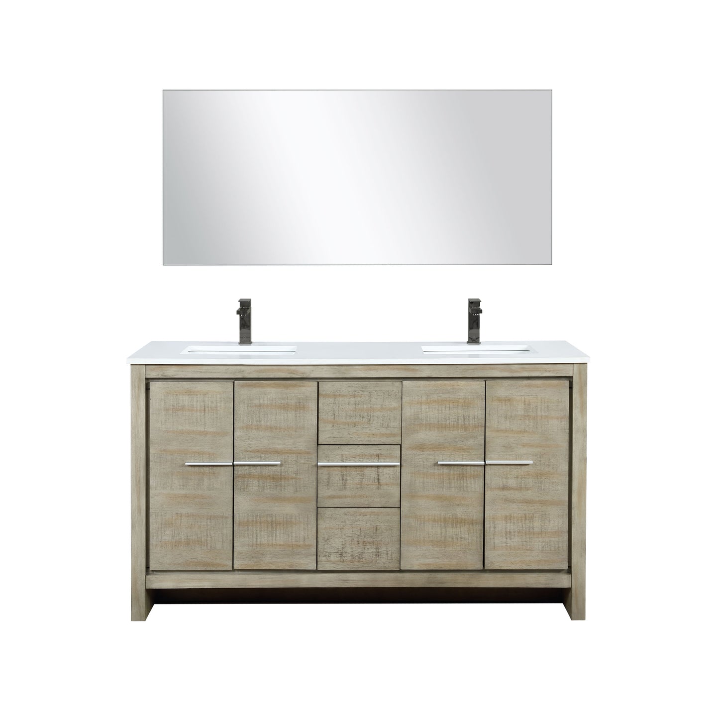 Lafarre 60 in W x 20 in D Rustic Acacia Double Bath Vanity