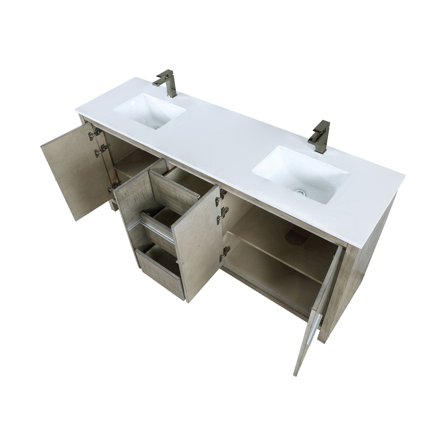 Lafarre 72 in W x 20 in D Rustic Acacia Double Bath Vanity
