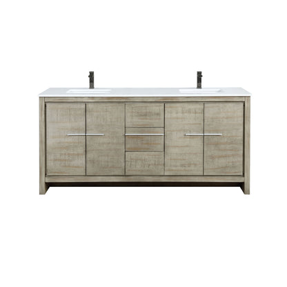 Lafarre 72 in W x 20 in D Rustic Acacia Double Bath Vanity