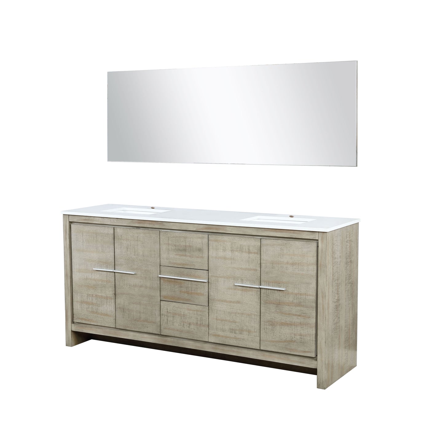 Lafarre 72 in W x 20 in D Rustic Acacia Double Bath Vanity