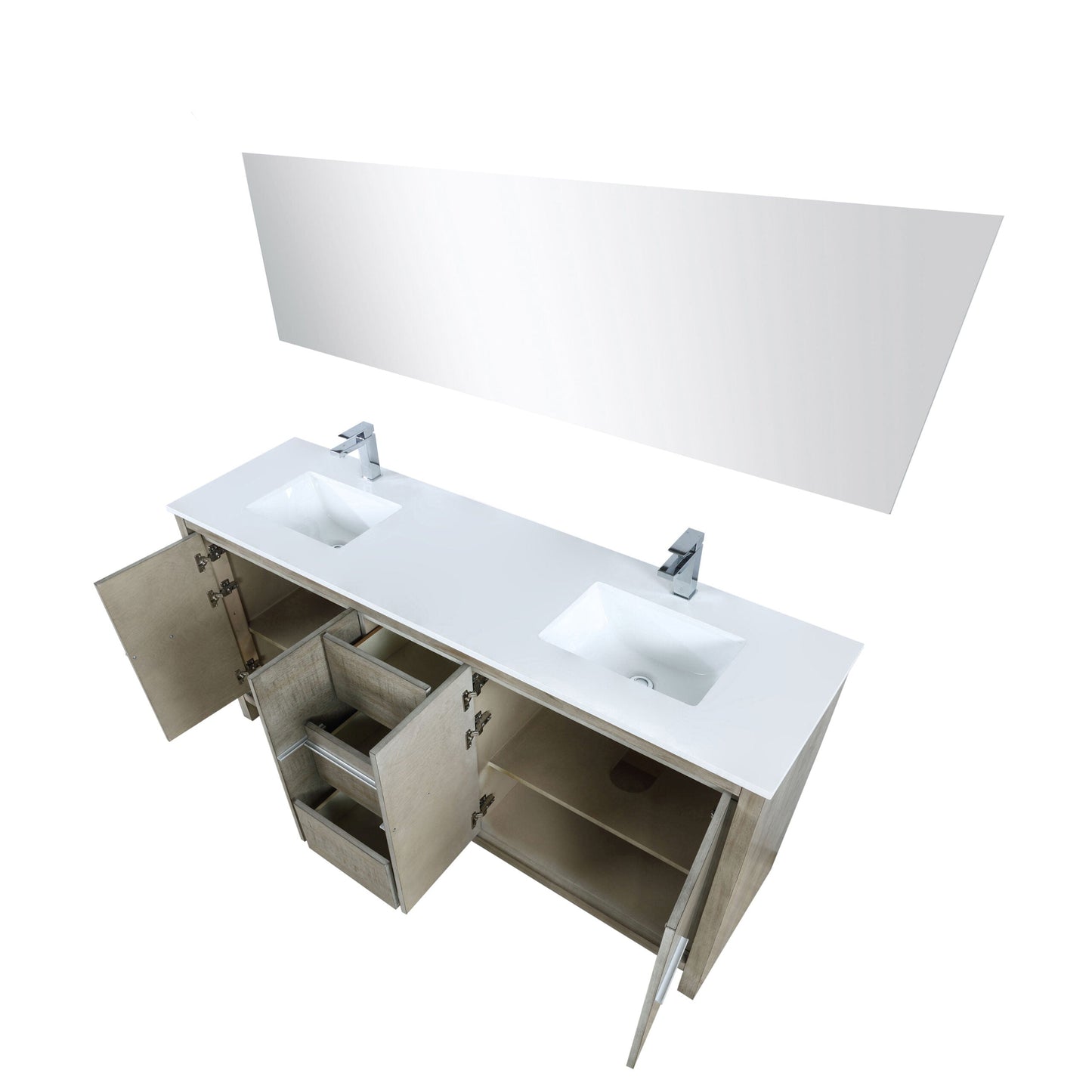 Lafarre 72 in W x 20 in D Rustic Acacia Double Bath Vanity