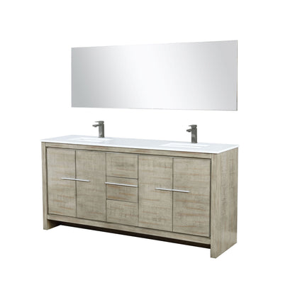Lafarre 72 in W x 20 in D Rustic Acacia Double Bath Vanity