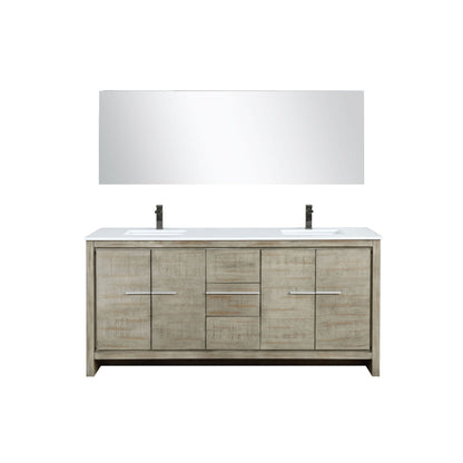 Lafarre 72 in W x 20 in D Rustic Acacia Double Bath Vanity