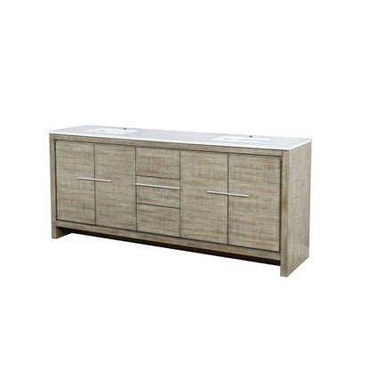 Lafarre 80 in W x 20 in D Rustic Acacia Double Bath Vanity