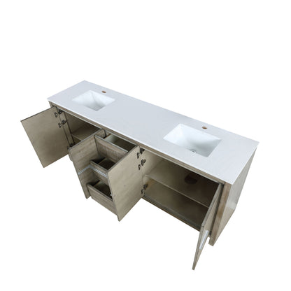 Lafarre 80 in W x 20 in D Rustic Acacia Double Bath Vanity