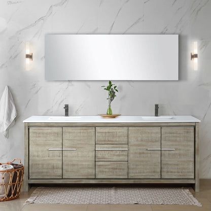 Lafarre 80 in W x 20 in D Rustic Acacia Double Bath Vanity
