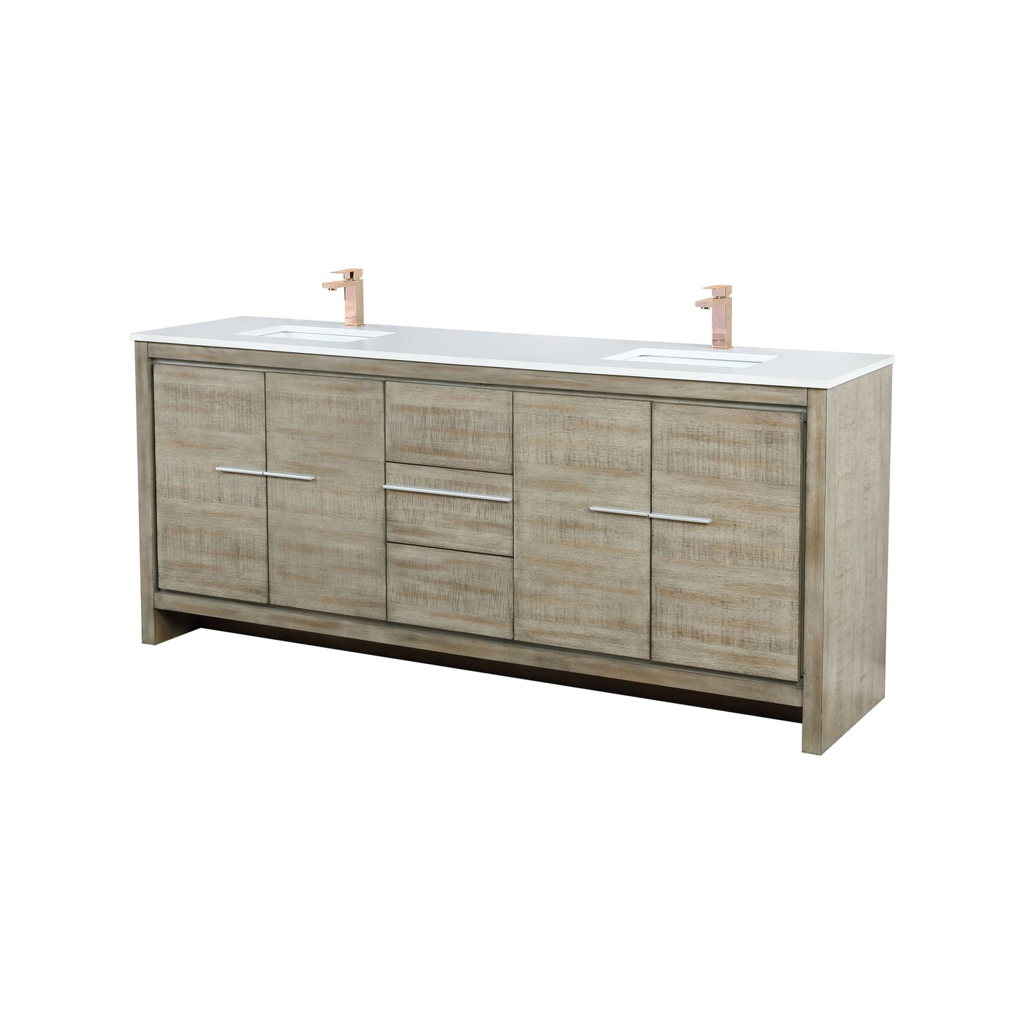 Lafarre 80 in W x 20 in D Rustic Acacia Double Bath Vanity