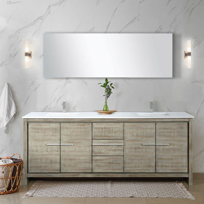 Lafarre 80 in W x 20 in D Rustic Acacia Double Bath Vanity
