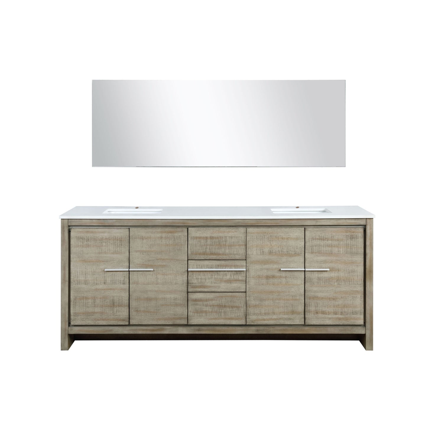 Lafarre 80 in W x 20 in D Rustic Acacia Double Bath Vanity