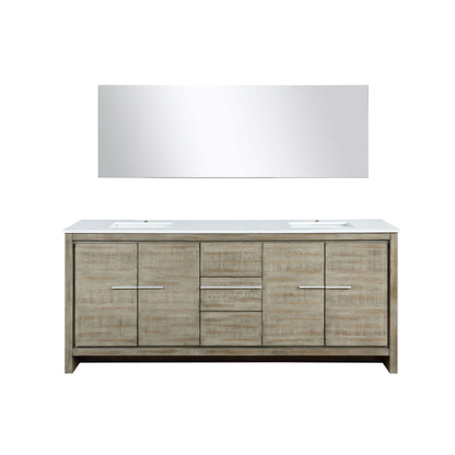 Lafarre 80 in W x 20 in D Rustic Acacia Double Bath Vanity