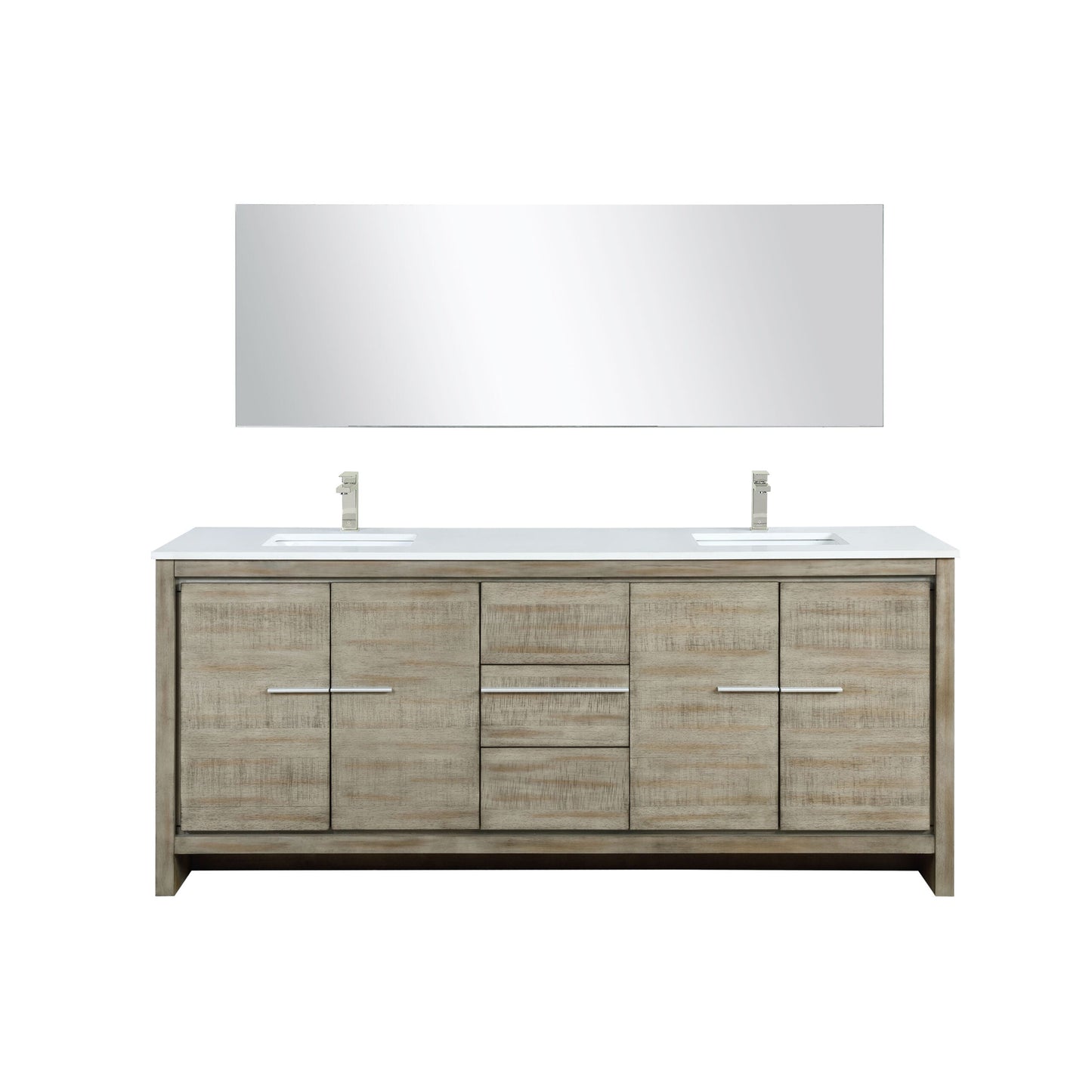 Lafarre 80 in W x 20 in D Rustic Acacia Double Bath Vanity