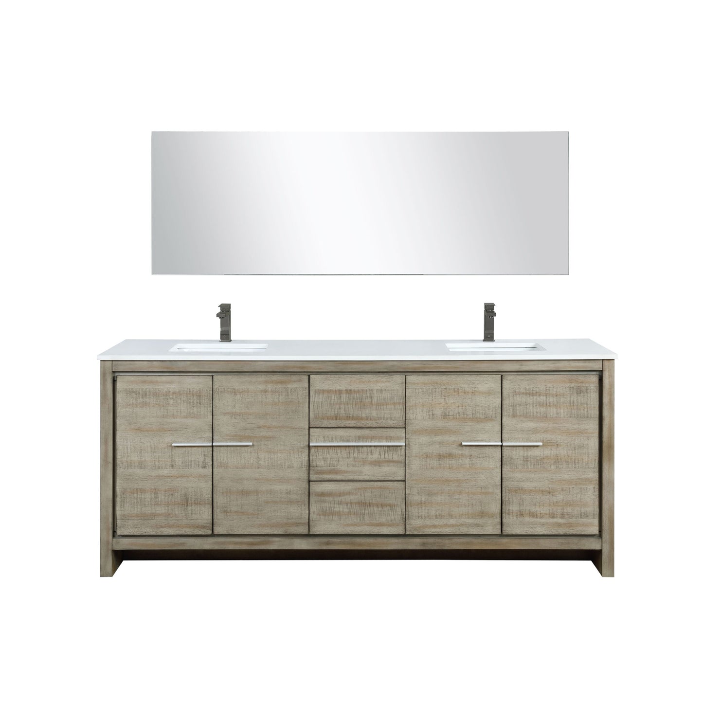 Lafarre 80 in W x 20 in D Rustic Acacia Double Bath Vanity
