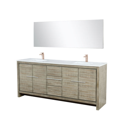 Lafarre 80 in W x 20 in D Rustic Acacia Double Bath Vanity