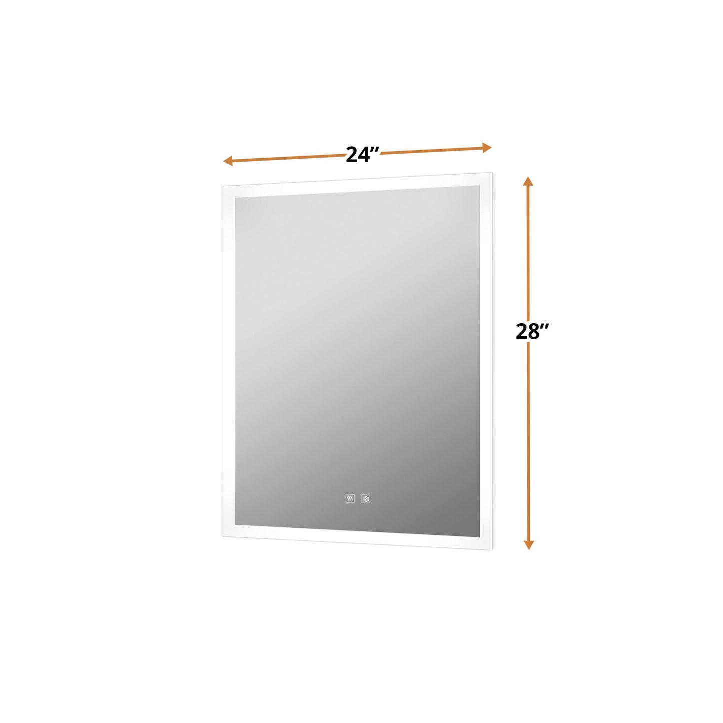 Aurorium 20 in. W x 28 in. H LED Bathroom Vanity Mirror