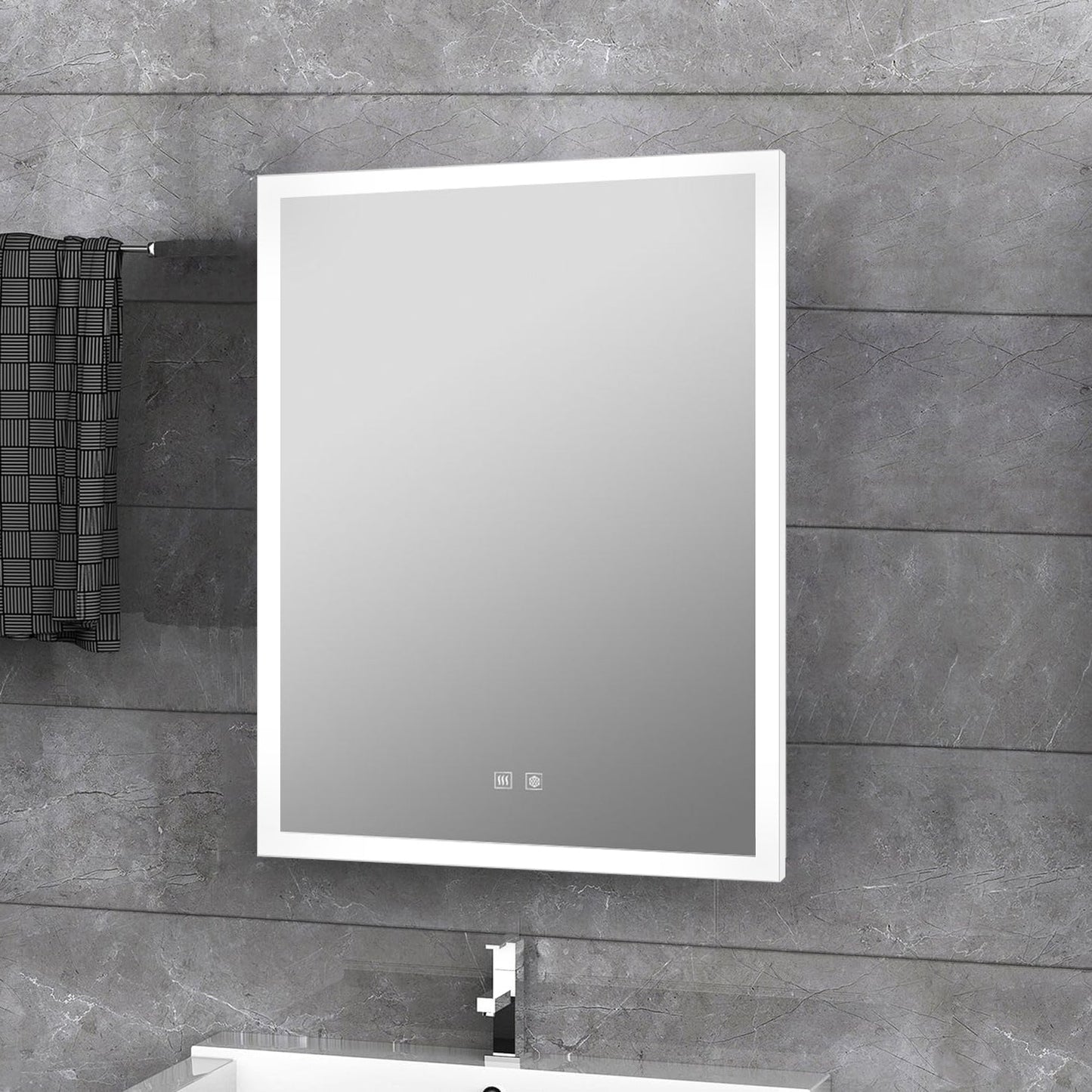 Aurorium 20 in. W x 28 in. H LED Bathroom Vanity Mirror
