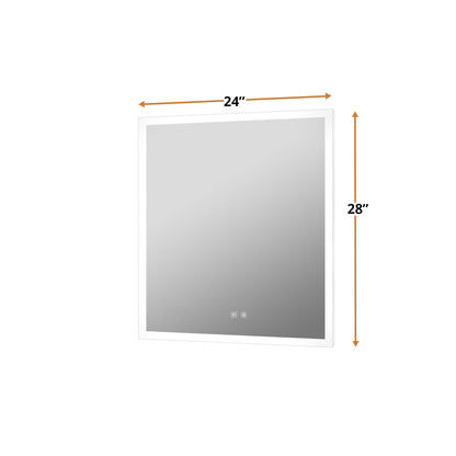 Aurorium 24 in. W x 28 in. H LED Bathroom Vanity Mirror