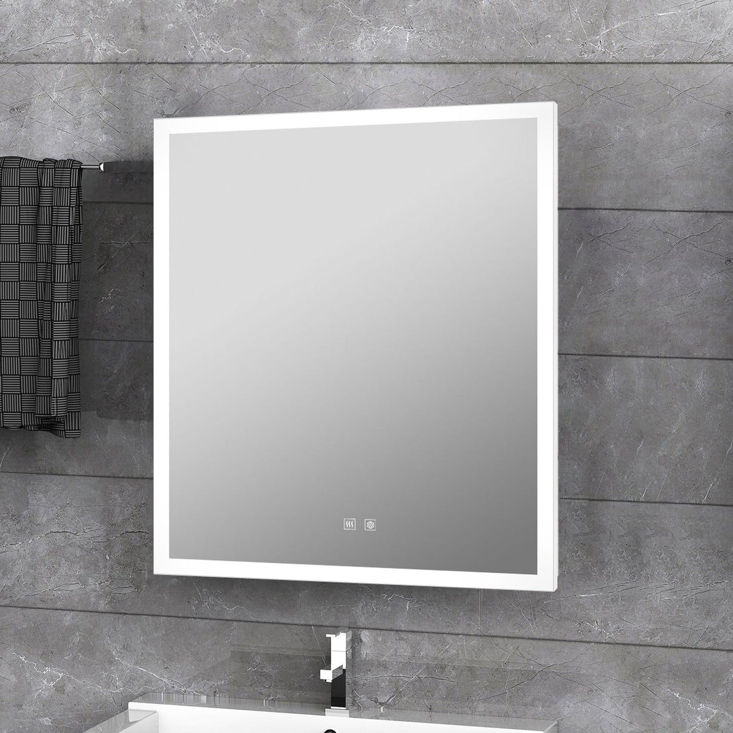 Aurorium 24 in. W x 28 in. H LED Bathroom Vanity Mirror