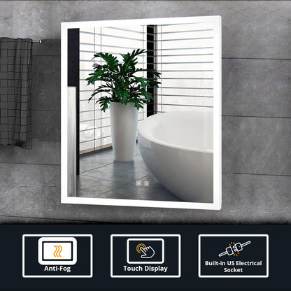Aurorium 24 in. W x 28 in. H LED Bathroom Vanity Mirror