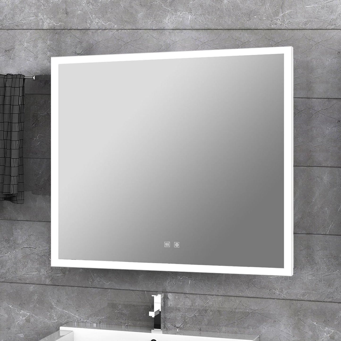 Aurorium 30 in. W x 28 in. H LED Bathroom Vanity Mirror