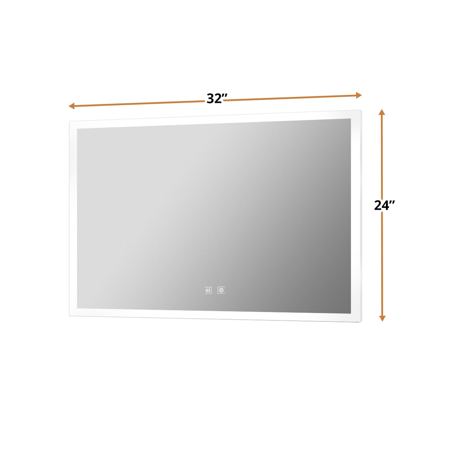 Aurorium 32 in. W x 24 in. H LED Bathroom Vanity Mirror