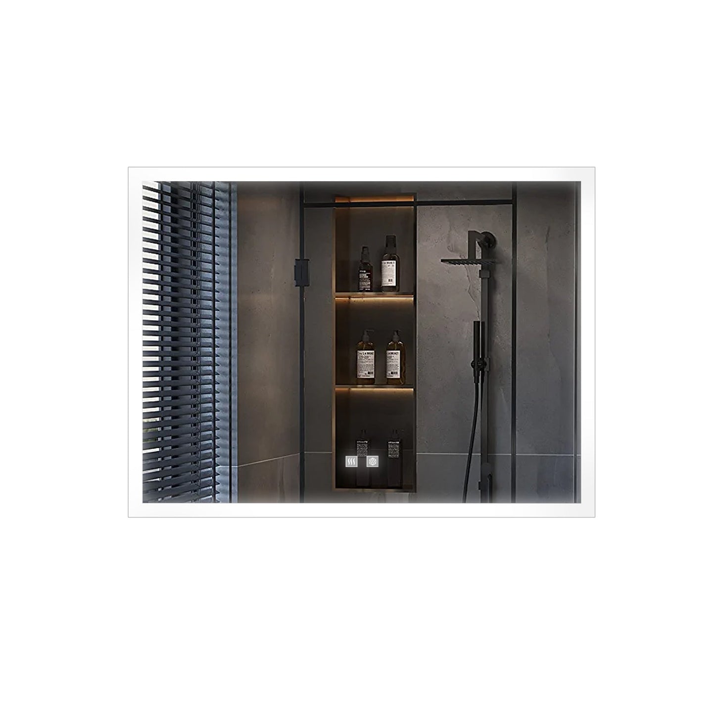 Aurorium 32 in. W x 24 in. H LED Bathroom Vanity Mirror