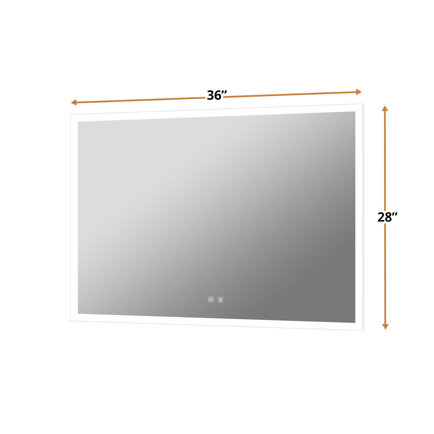 Aurorium 36 in. W x 28 in. H LED Bathroom Vanity Mirror