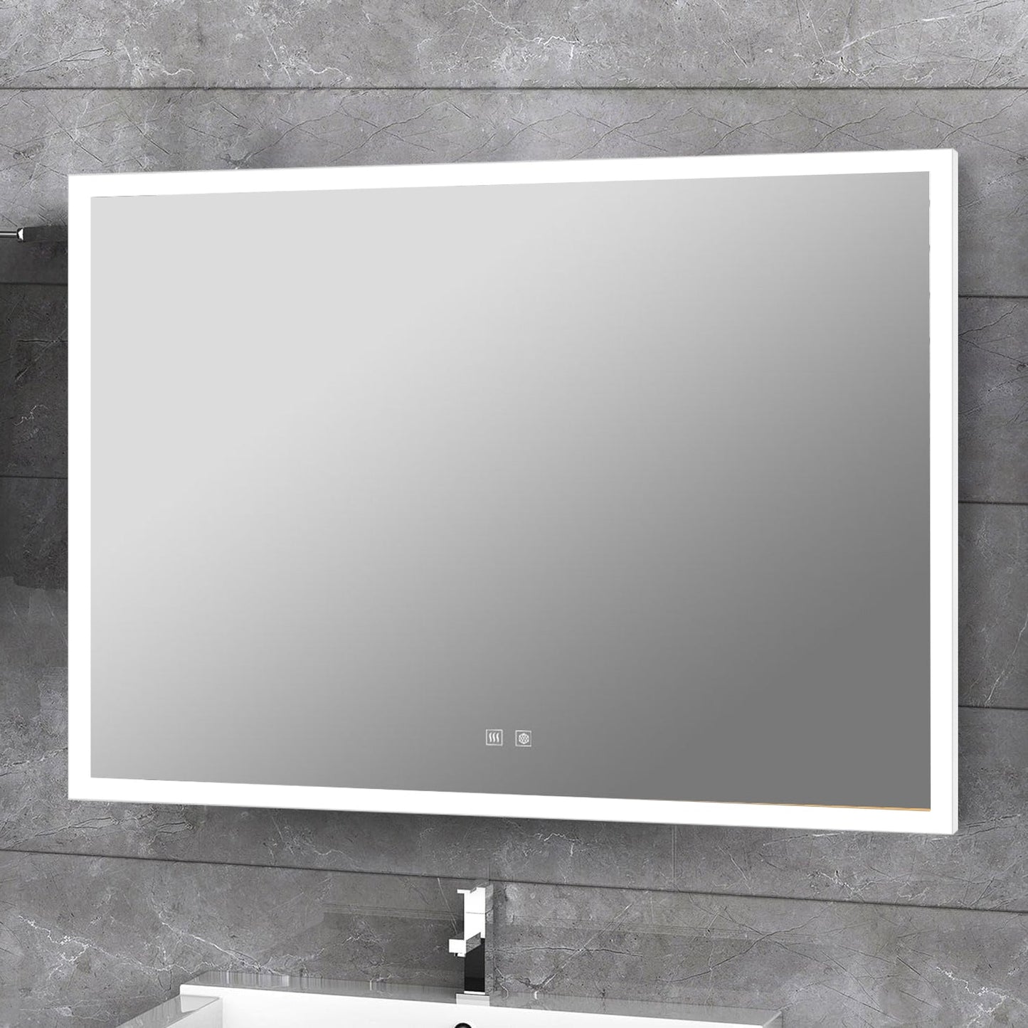 Aurorium 36 in. W x 28 in. H LED Bathroom Vanity Mirror