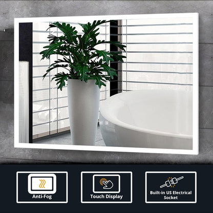 Aurorium 36 in. W x 28 in. H LED Bathroom Vanity Mirror