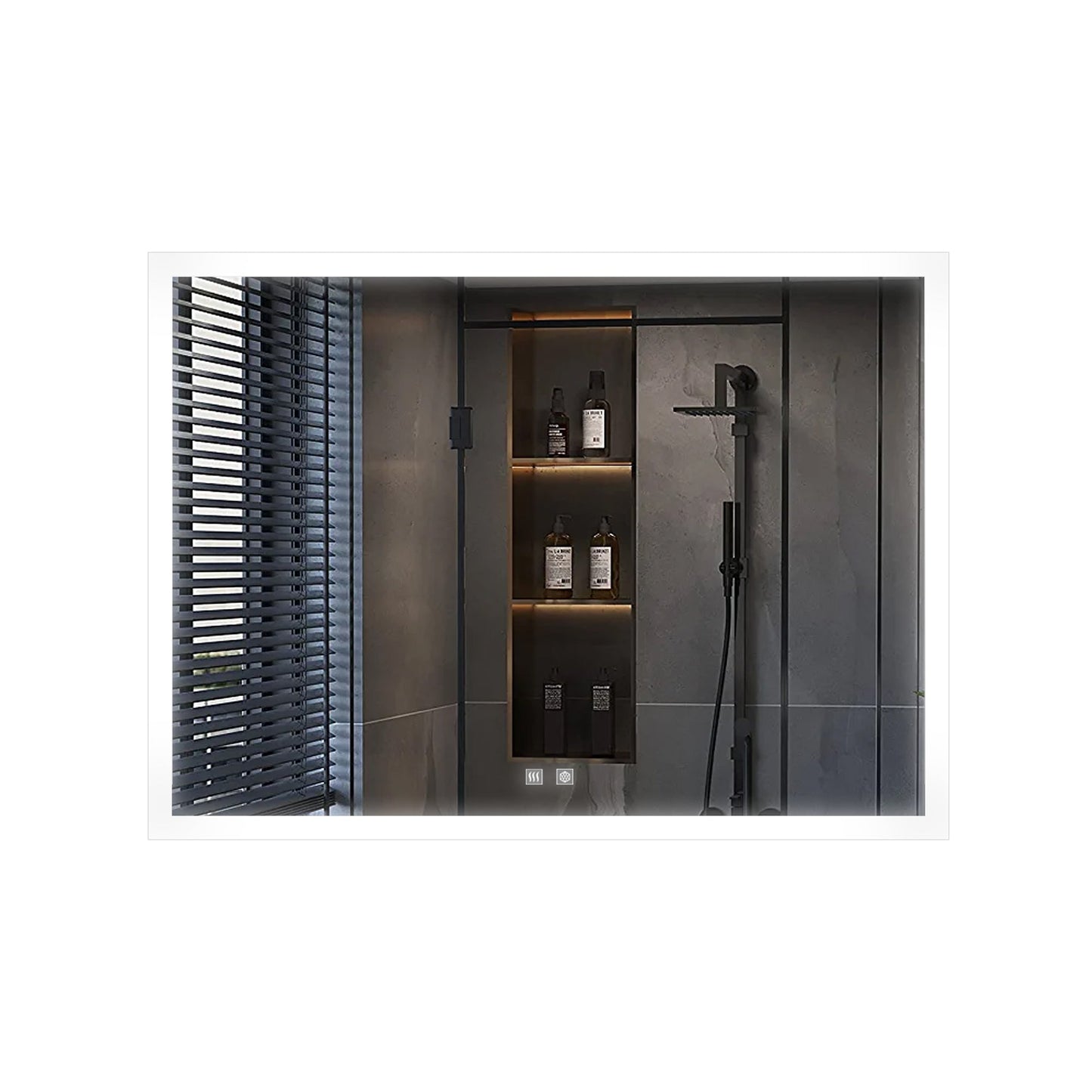Aurorium 36 in. W x 28 in. H LED Bathroom Vanity Mirror