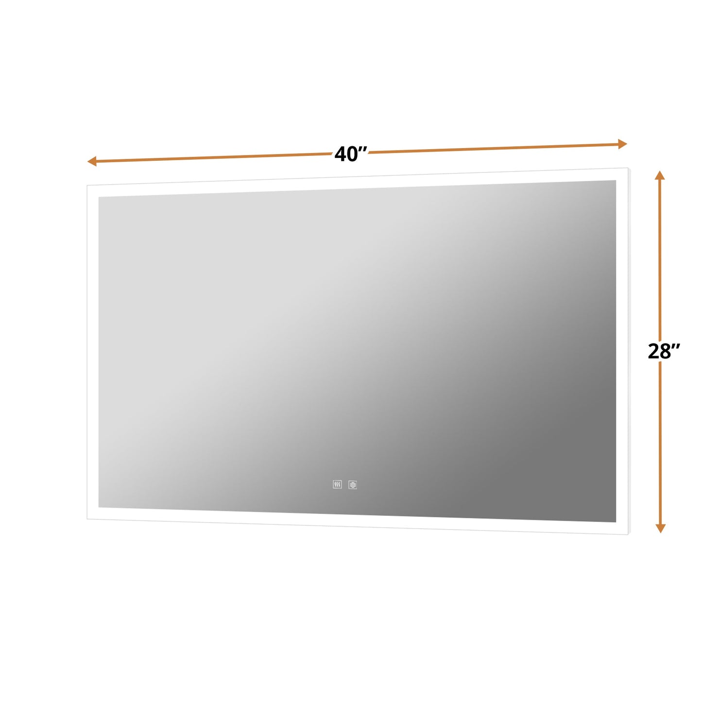 Aurorium 40 in. W x 28 in. H LED Bathroom Vanity Mirror