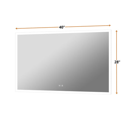 Aurorium 40 in. W x 28 in. H LED Bathroom Vanity Mirror