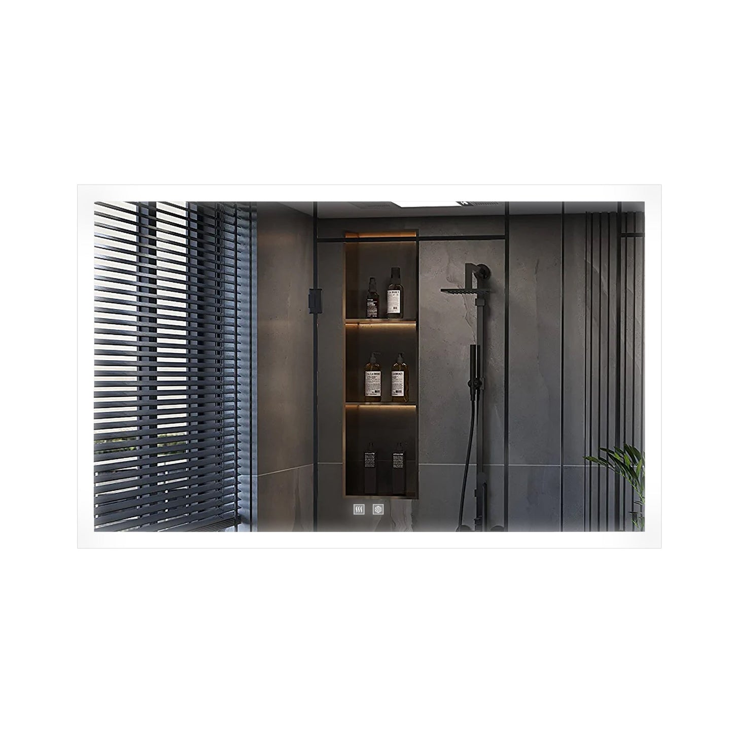 Aurorium 40 in. W x 28 in. H LED Bathroom Vanity Mirror