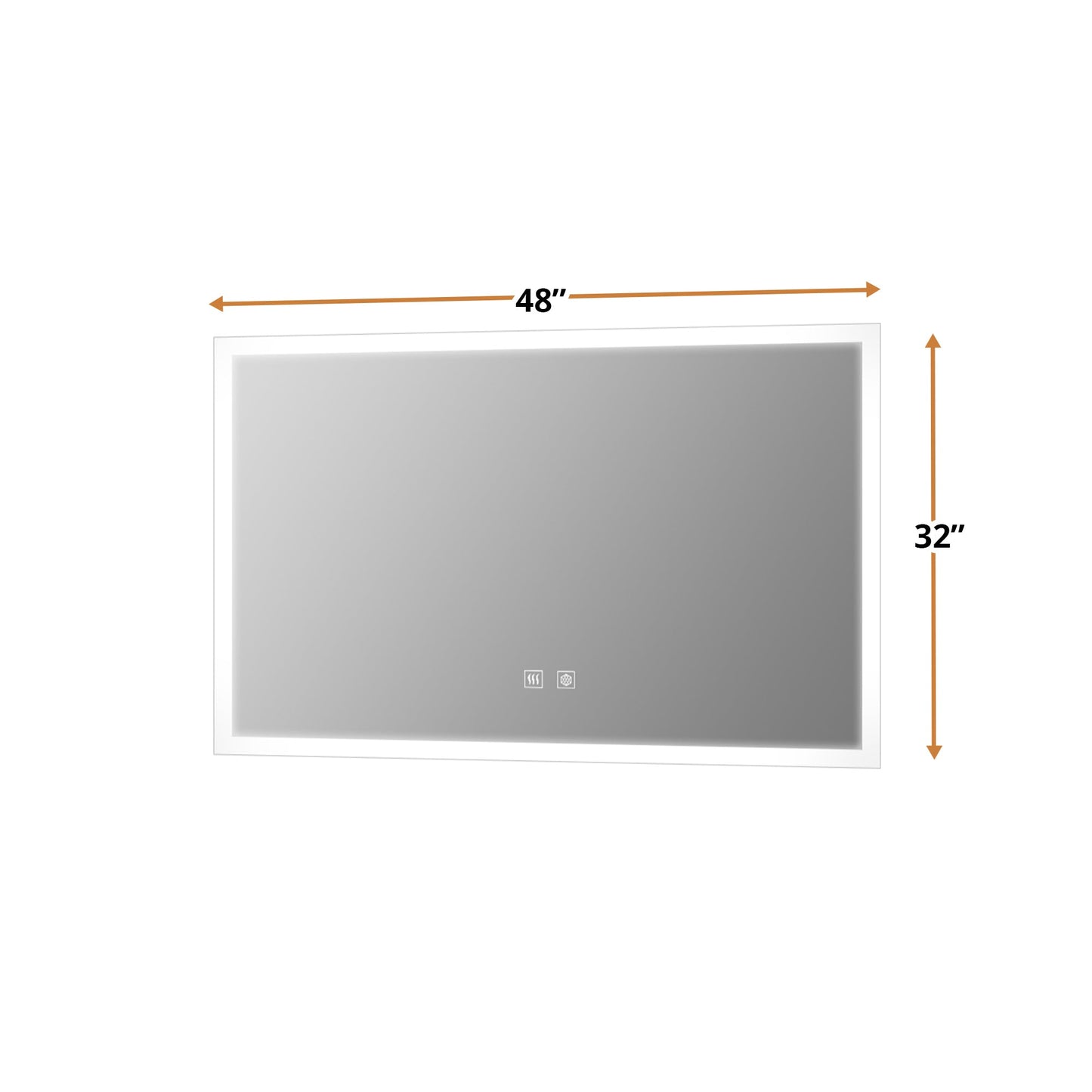 Aurorium 48 in. W x 32 in. H LED Bathroom Vanity Mirror