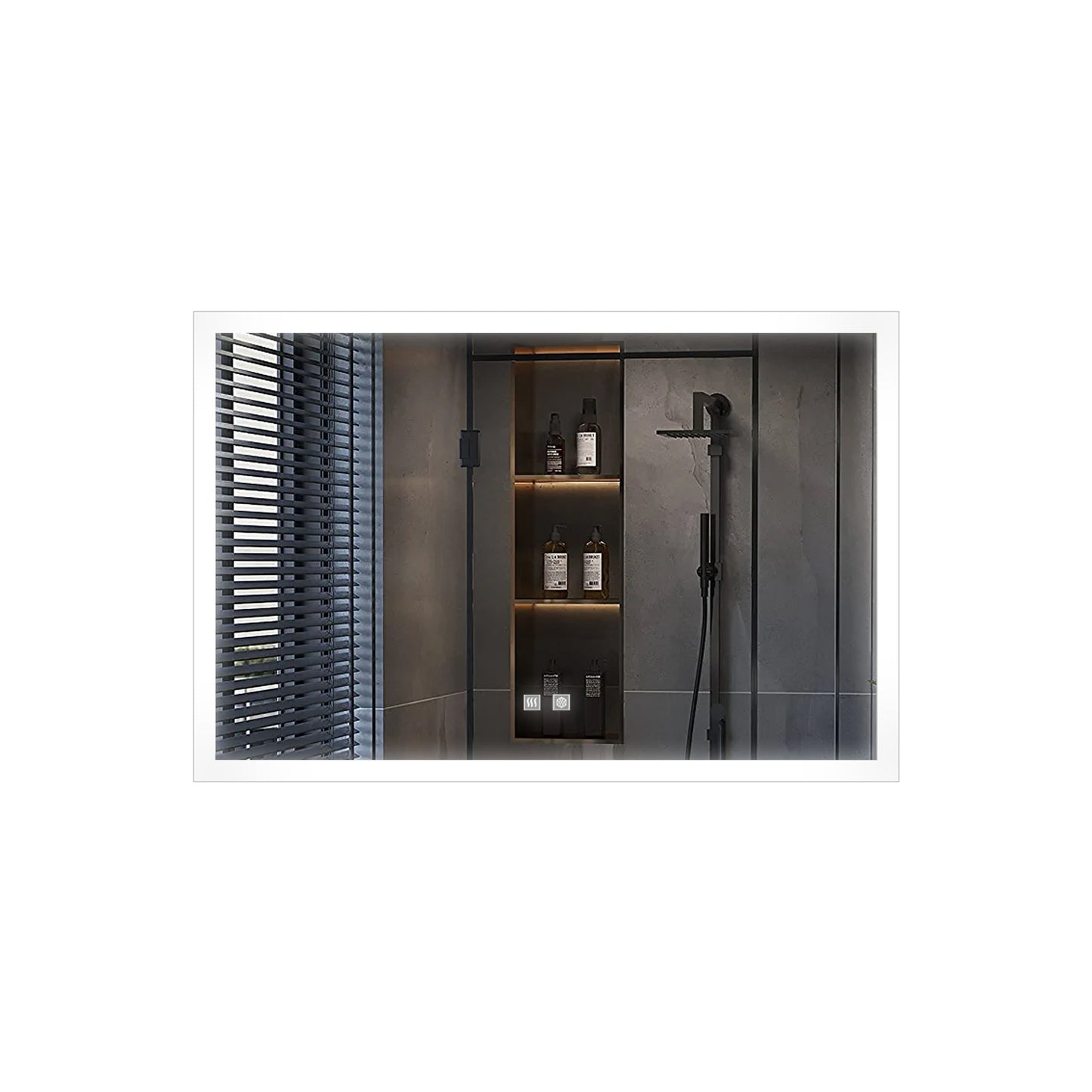 Aurorium 48 in. W x 32 in. H LED Bathroom Vanity Mirror