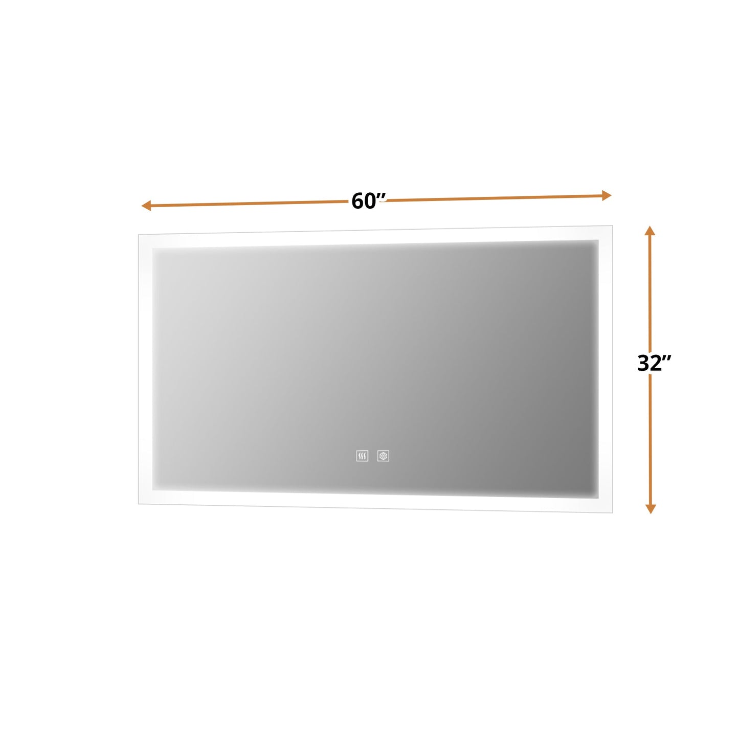 Aurorium 60 in. W x 32 in. H LED Bathroom Vanity Mirror