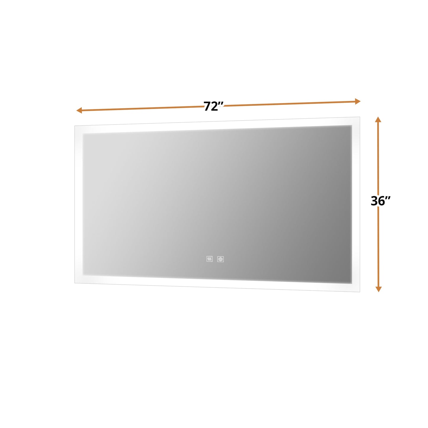 Aurorium 72 in. W x 36 in. H LED Bathroom Vanity Mirror
