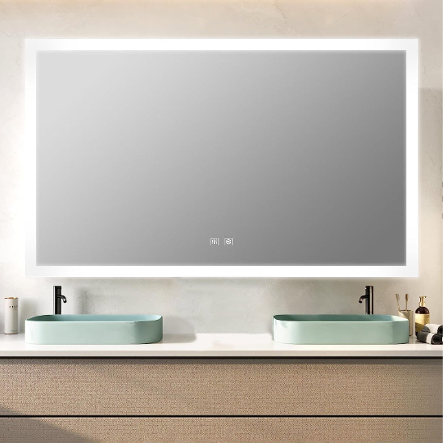 Aurorium 72 in. W x 36 in. H LED Bathroom Vanity Mirror