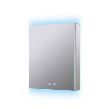 Corsica 20 in W x 28 in H Surface-Mount LED Mirror Medicine Cabinet with Defogger