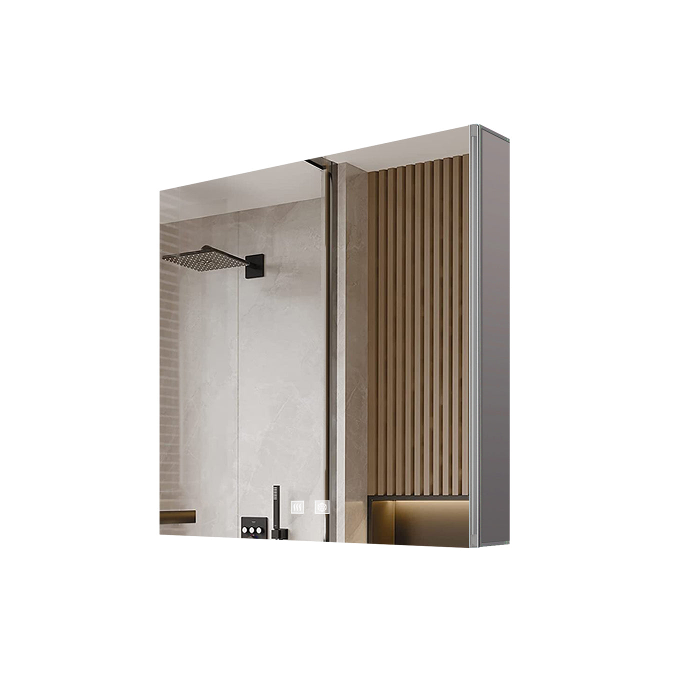 Corsica 20 in W x 28 in H Surface-Mount LED Mirror Medicine Cabinet with Defogger