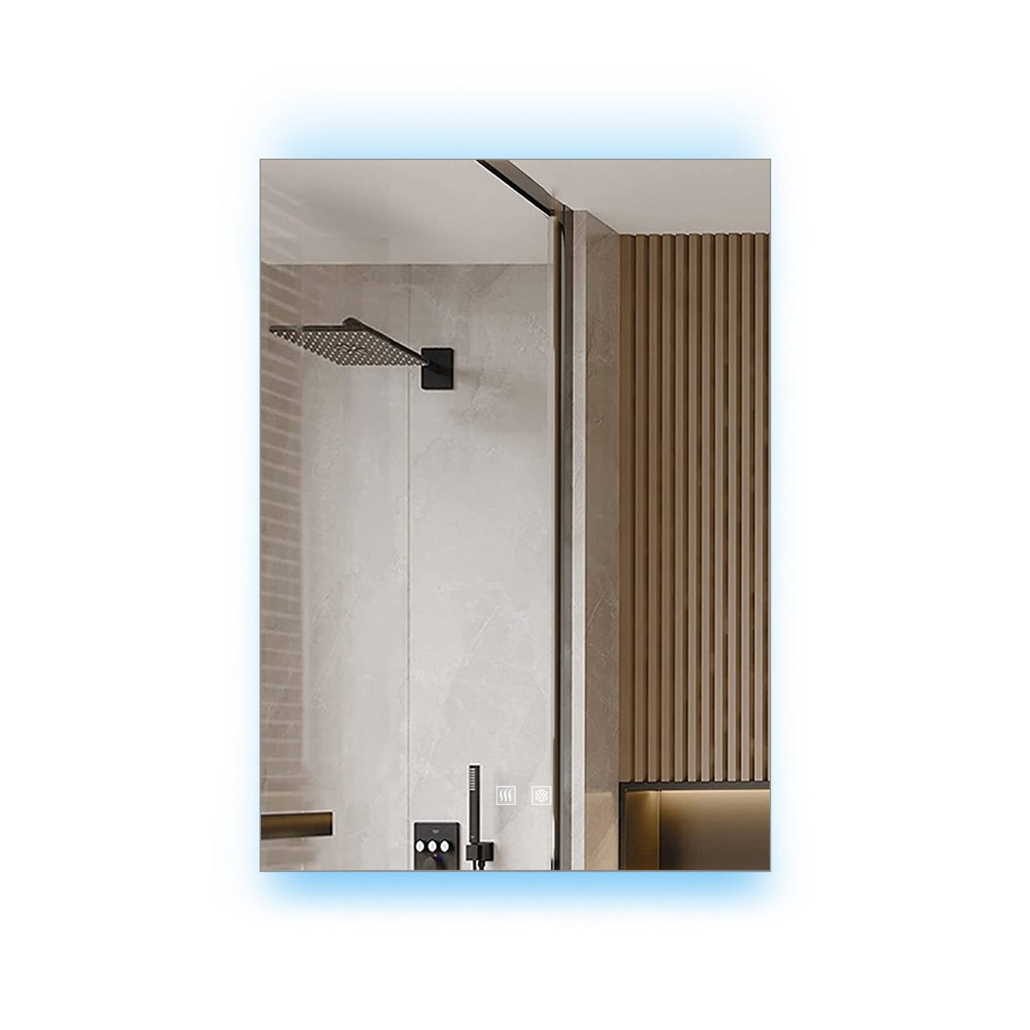 Corsica 20 in W x 28 in H Surface-Mount LED Mirror Medicine Cabinet with Defogger