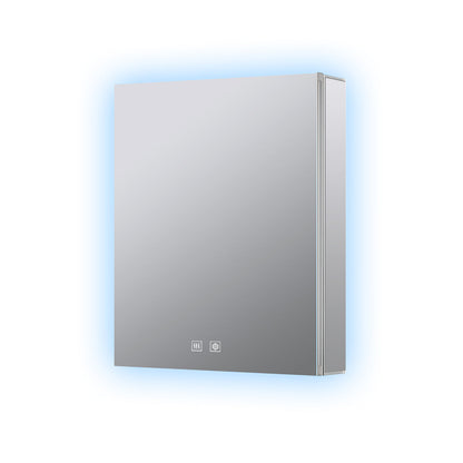 Corsica 20 in W x 32 in H Surface-Mount LED Mirror Medicine Cabinet with Defogger