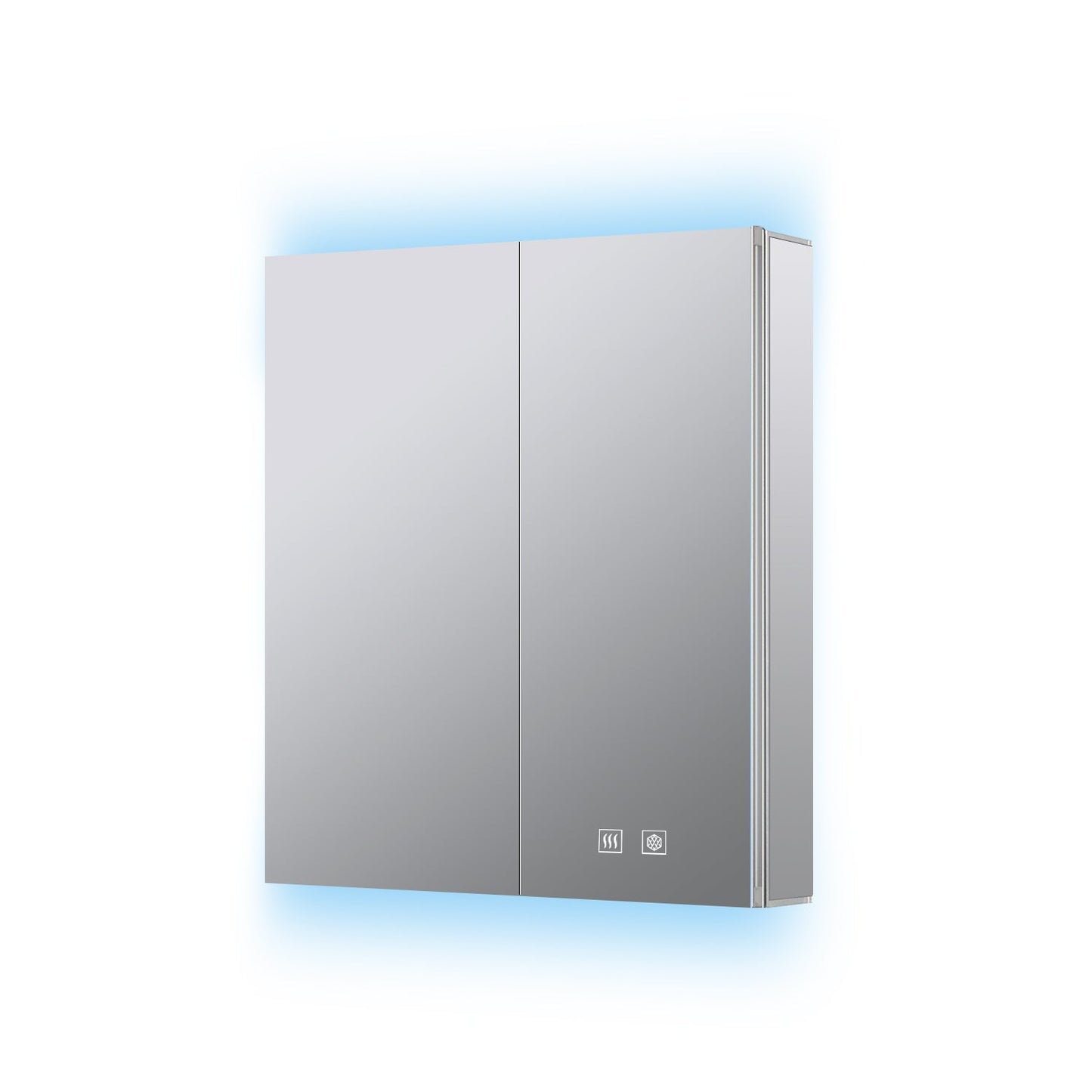 Corsica 24 in W x 28 in H Surface-Mount LED Mirror Medicine Cabinet with Defogger