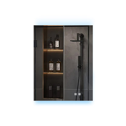 Corsica 24 in W x 28 in H Surface-Mount LED Mirror Medicine Cabinet with Defogger