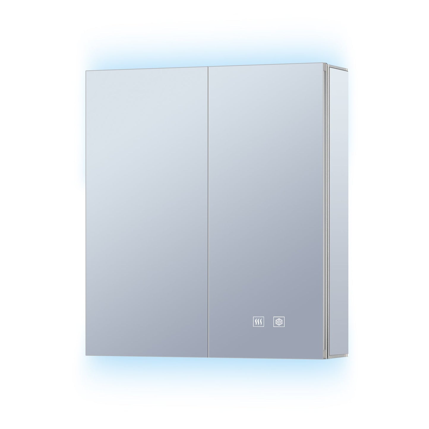 Corsica 24 in W x 30 in H Surface-Mount LED Mirror Medicine Cabinet with Defogger