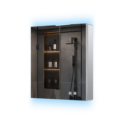 Corsica 24 in W x 30 in H Surface-Mount LED Mirror Medicine Cabinet with Defogger