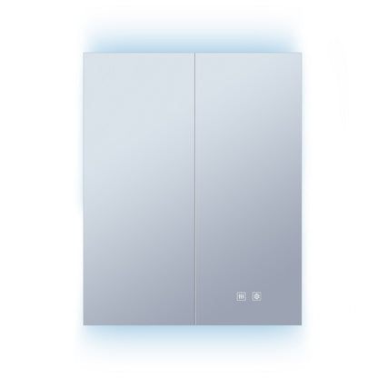 Corsica 24 in W x 30 in H Surface-Mount LED Mirror Medicine Cabinet with Defogger