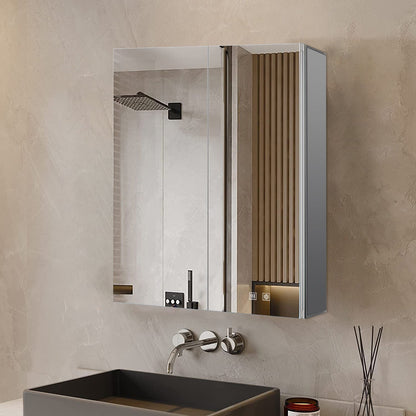 Corsica 24 in W x 32 in H Surface-Mount LED Mirror Medicine Cabinet with Defogger