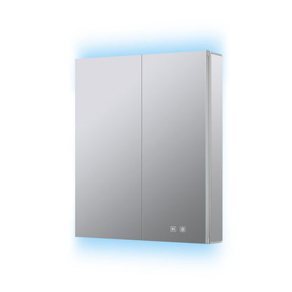 Corsica 24 in W x 32 in H Surface-Mount LED Mirror Medicine Cabinet with Defogger