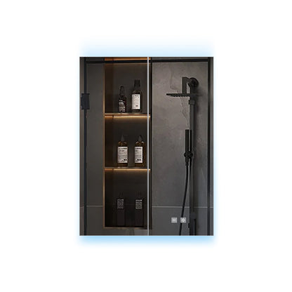 Corsica 24 in W x 32 in H Surface-Mount LED Mirror Medicine Cabinet with Defogger