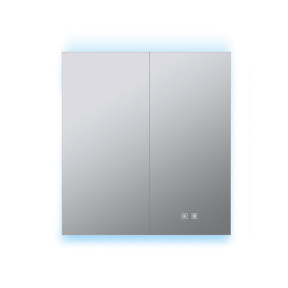 Corsica 30 in W x 36 in H Surface-Mount LED Mirror Medicine Cabinet with Defogger